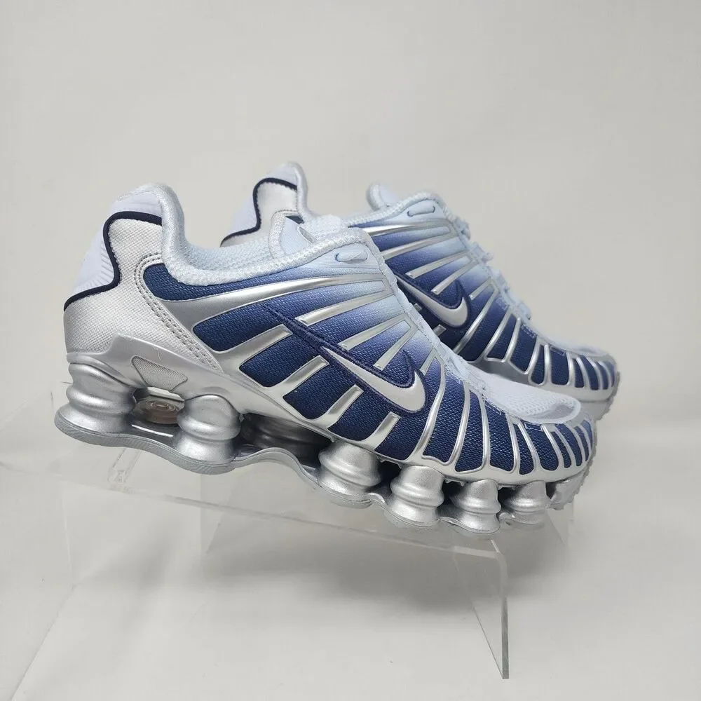Nike Shox TL Shoes Womens Size 8.5 Blue Silver Running Sneakers Casual Sports